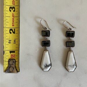 Silpada 925 Sterling Silver Black and White Earrings